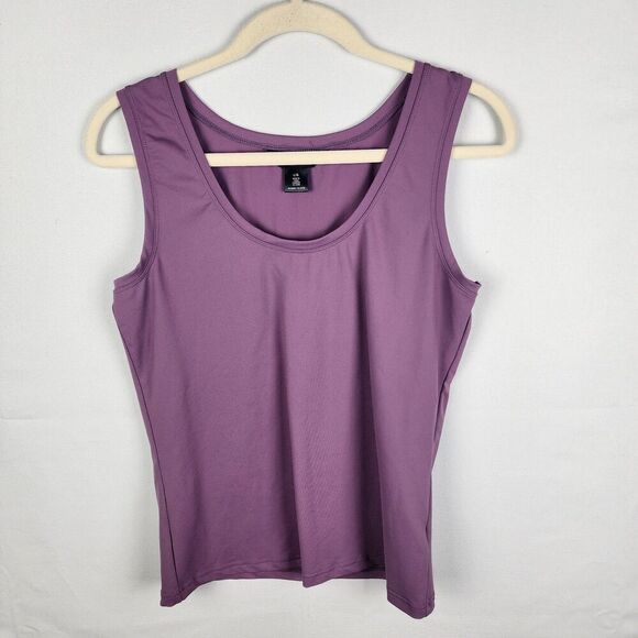 Ali Miles Tank Top Women’s Size Large Purple Sleeveless Stretch - Picture 1 of 6
